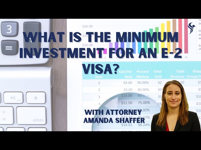 What’s the real minimum investment for an E-2 visa? 💼💵