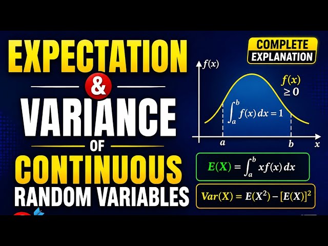 Expectation & Variance of Continuous Random Variables 🔥