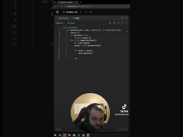 Permutations Leetcode 46
