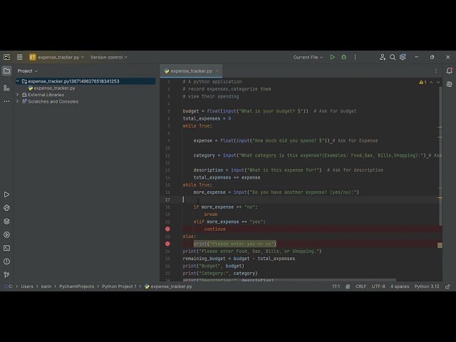 Building My First Python Proiect |Tracker Part 4 |No Talking Coding