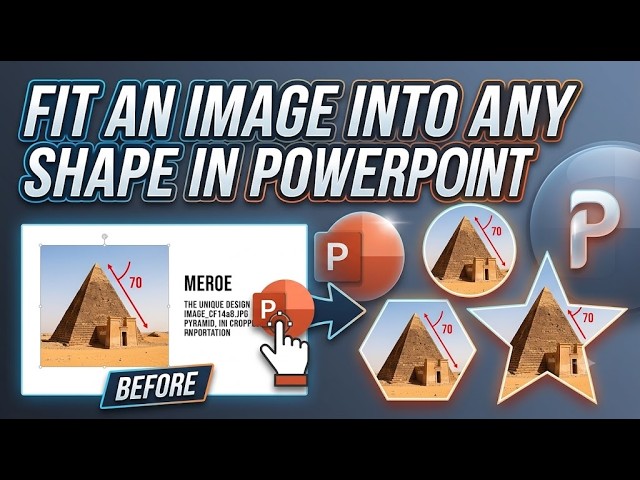 How to Fit an Image into Any Shape in PowerPoint | How to Crop Pictures into Shapes in PPT