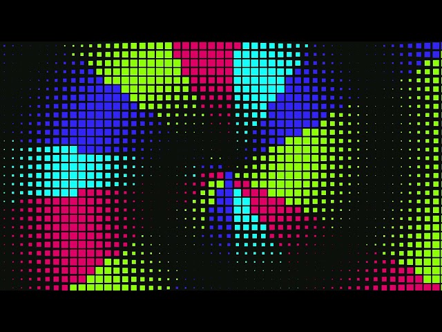 Retro Pixel Halftone Spiral Motion Background Loop | Free VJ Loop
