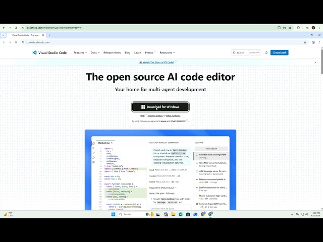 How to download Vs Code on Windows