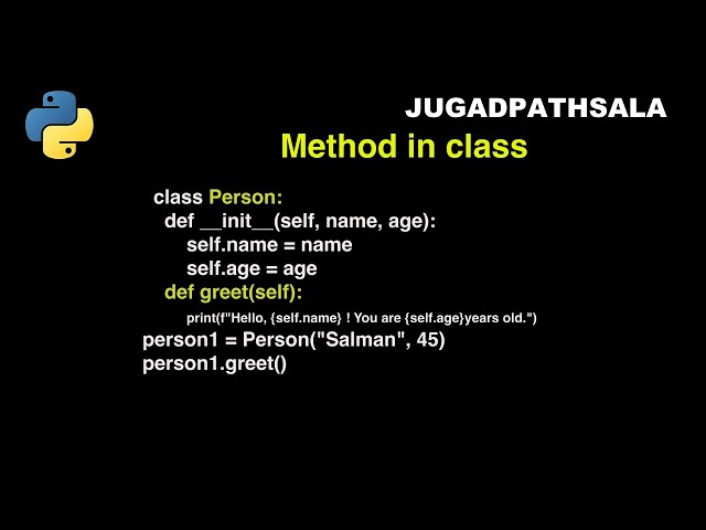 Python Class & Method Explained with Example | Beginner-Friendly Tutorial"
