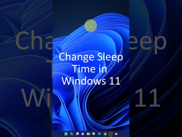 How to Change Sleep Time in Windows 11