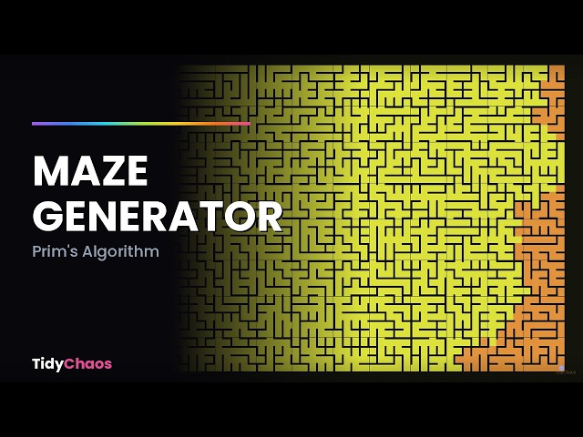 Generating a Massive Maze with Prim's Algorithm (Satisfying Visualization)