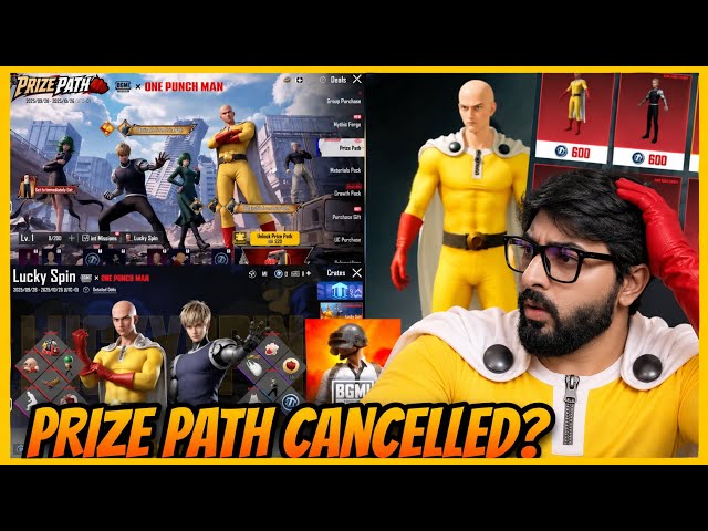 🔥PRIZE PATH CANCEL IN BGMI? ONE PUNCH MAN PRIZE PATH AND LUCKY SPIN