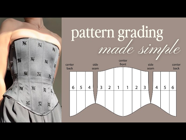 New to Pattern Grading? How to Grade Sewing Patterns in Adobe Illustrator (my wedding dress corset!)