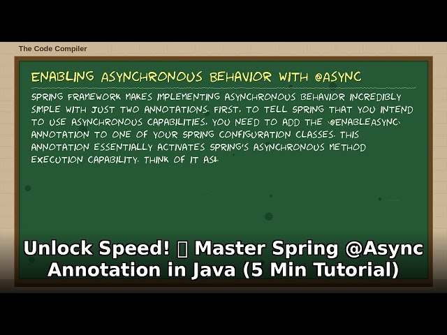 🚀 Speed Up Java Apps! Master Spring @Async Annotation in 5 Mins (Spring Boot Tutorial)
