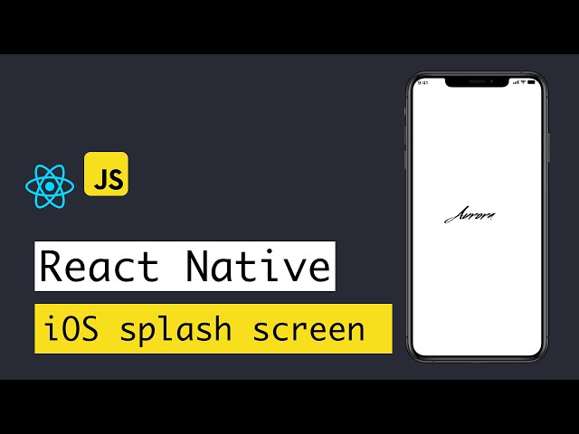 Building a React Native app - #14 iOS storyboard splash screen