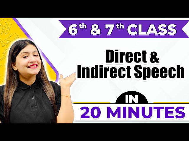 Direct and Indirect Speech | Cheat Sheet Series For Class 6th & 7th