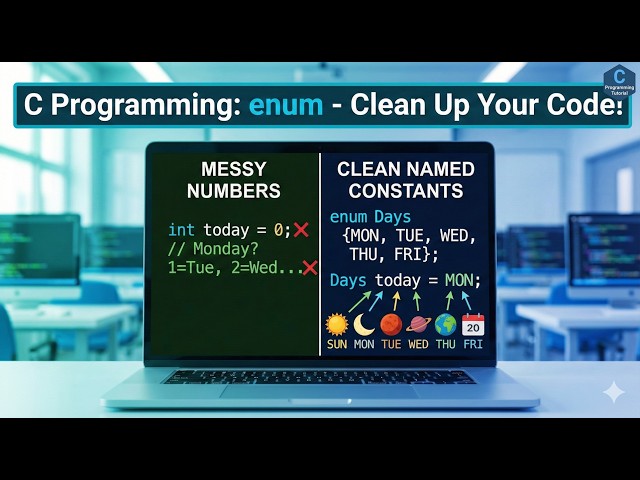 2.2 Enumerated Data Type (enum) in C | Replace Numbers with Meaningful Names