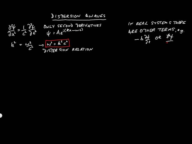 Dispersion & Waves (PHAS1224 Video 7)