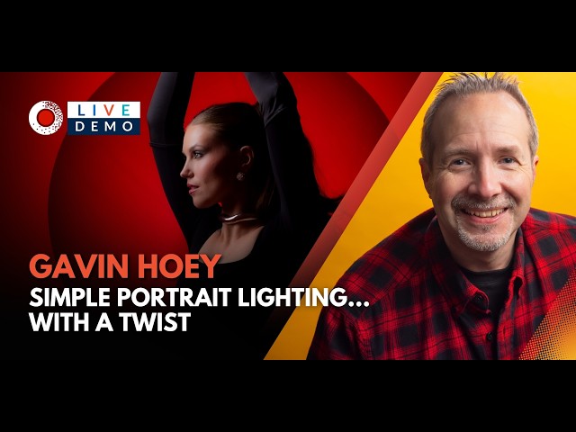 Simple Portrait Lighting… with a Twist with Gavin Hoey | Live Photography Demo