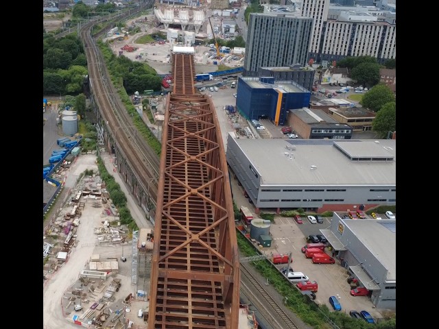 Curzon No.2 Viaduct push nears completion! Lawley middle-way launching girder being assembled.