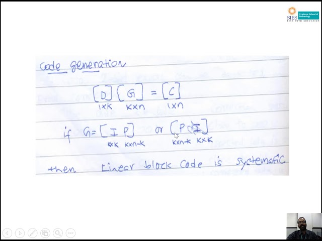 Linear Block Code by Prof Biju Balakrishnan