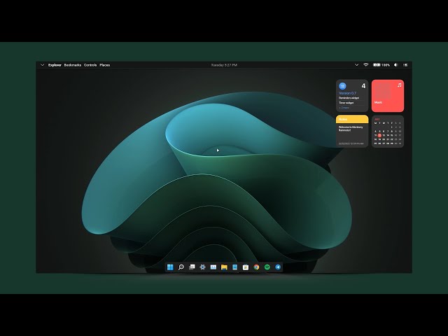 Make Windows 11 Looks Minimalist with Rainmeter - Dark Theme