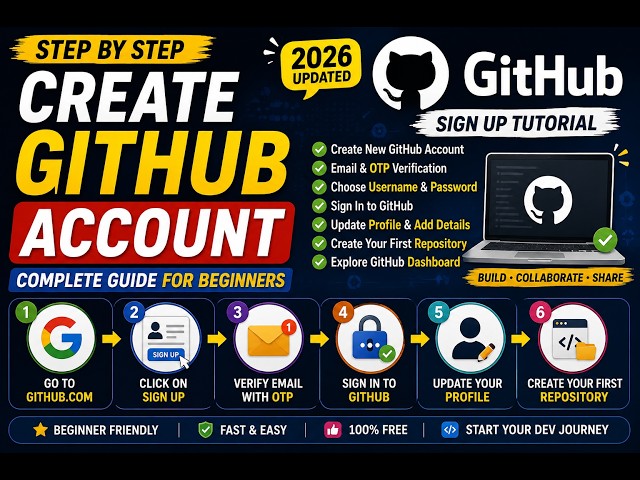 04. How to Create a GitHub Account Step by Step | GitHub Sign Up Tutorial for Beginners | #dbt 04
