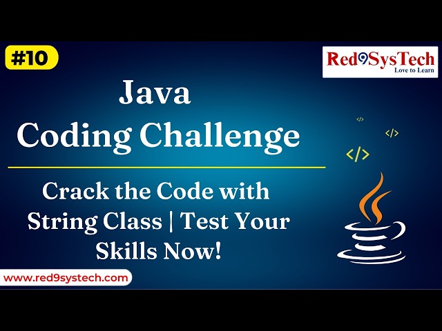 Java String Coding Interview Questions | HackerRank Coding Practice for Interviews | Red9SysTech