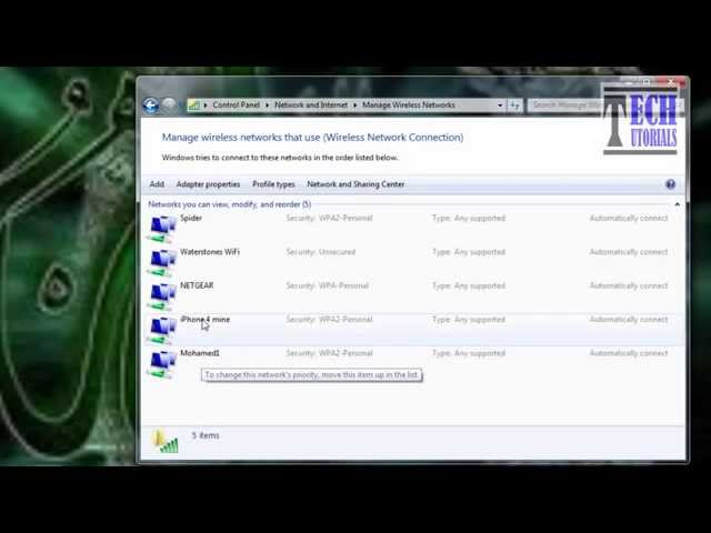 how to find the password (network security key) of remembered wifi networks inside windows 7