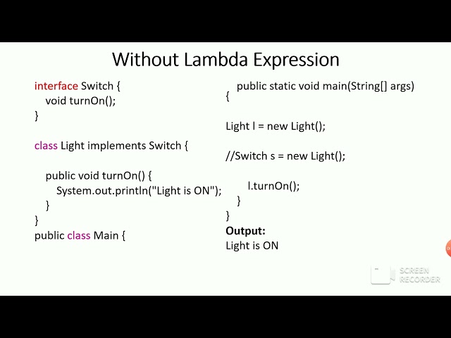 Lambda Expressions in Java.