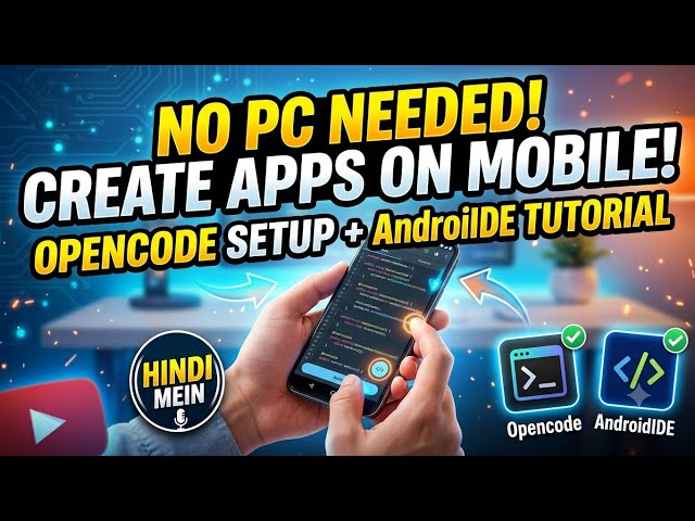 Build Apps on Your Phone! Opencode & AndroidIDE Complete Setup  | Phone par  Opencode + AndroidIDE
