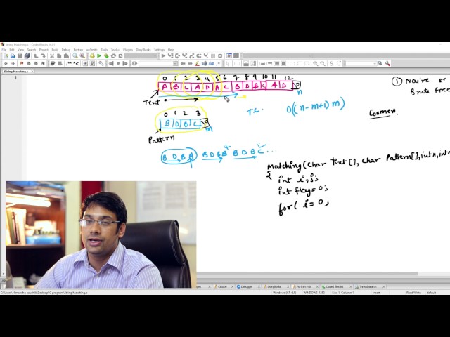 Naive String Matching Algorithm Explaination