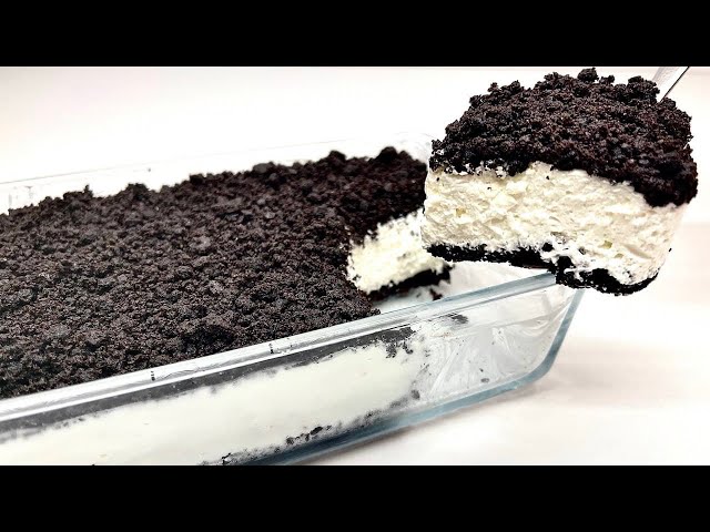 ¡Postre Oreo en 5 minutos! ¡Solo 3 ingredientes! ¡Sin hornear y sin gelatina!