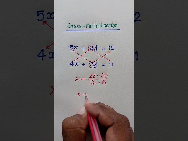 Cross Multiplication Trick for Linear Equations #maths #mathstricks #knowledge #education