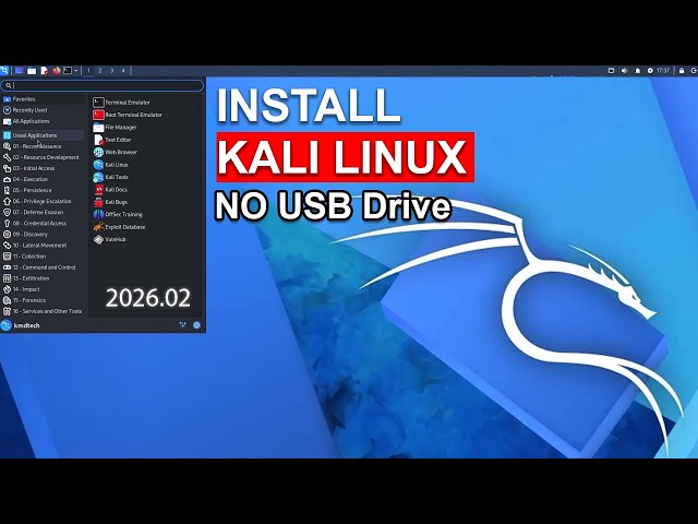 Install Kali Linux 2026.02 | No USB DVD or VM | Dual Boot With Windows | UEFI