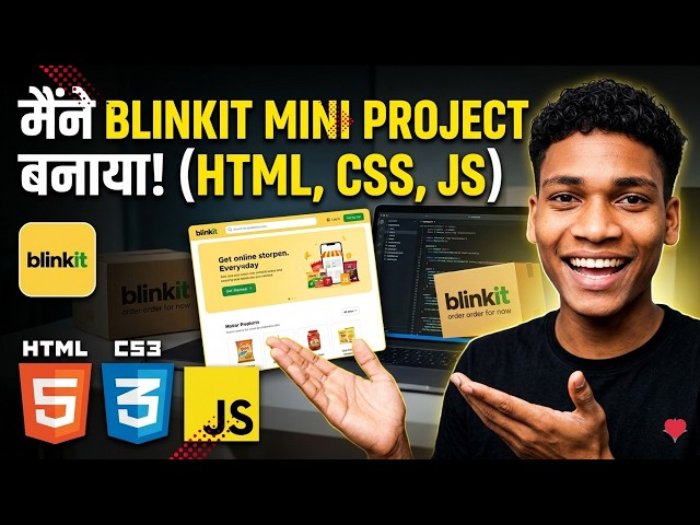 I Built a Blinkit Clone Using HTML, CSS & JavaScript ⚡ | Mini Project for Beginners