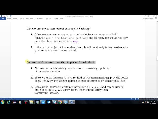 Java concurrenthashmap and hashtable