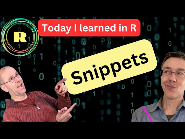 Today I learned in R: how to use Snippets in R studio to save time