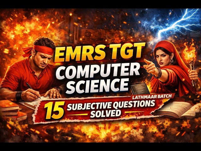 Today's full paper solve 🔥 | EMRS TGT Computer Science 2026 | Subjective Solution