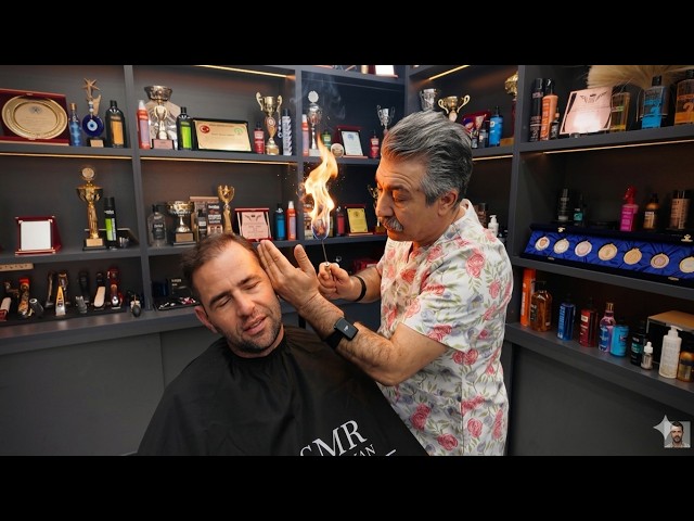 🔥 Fire Ear Hair Removal, Fresh Haircut & Beard Trim | Make Thin Hair Look Thicker ✂️
