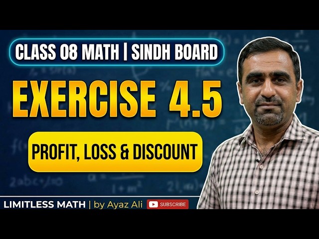 Class 08 Unit 04 Financial Arithmetic: Complete Exercise 4.5 (Percentage, Profit/Loss Percentage) L6