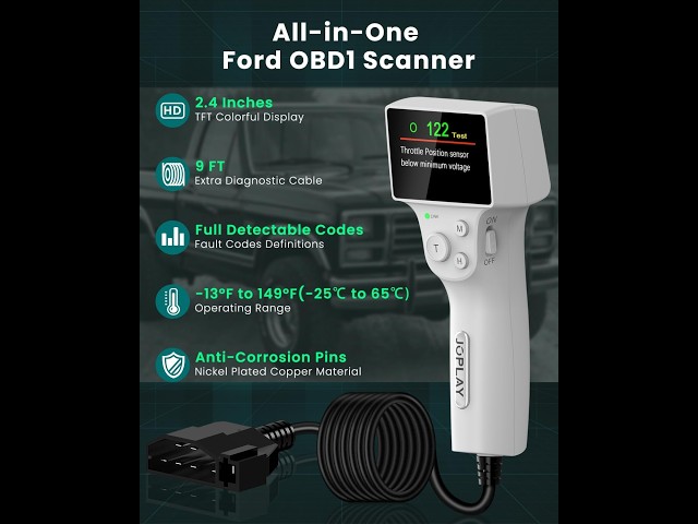 JOPLAY OBD1 Code Reader for Ford – Easy Plug-and-Play Scanner for 1981–1995 Vehicles