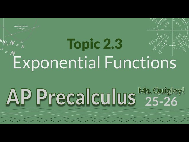 2.3 Exponential Functions
