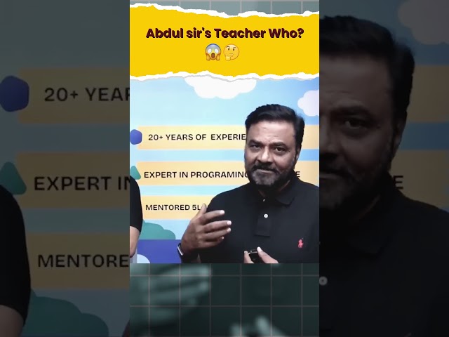 Who is the Teacher of this LEGENDARY Teacher ? 😱🤔