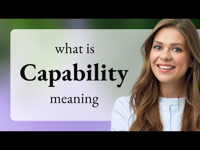 Capability — meaning of CAPABILITY