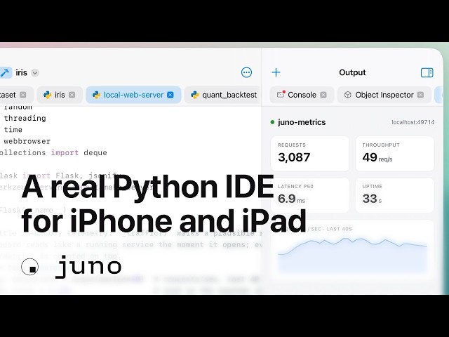 Python & Jupyter on iPad — Juno 4 (3.13 · AI · offline)