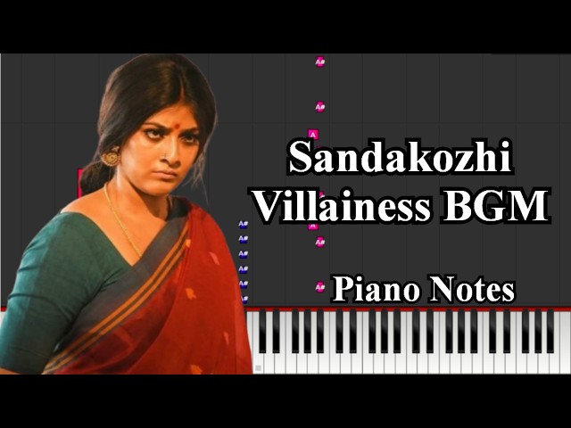 Sandakozhi 2 - Villainess BGM || Piano notes || GRAVITY K3YS