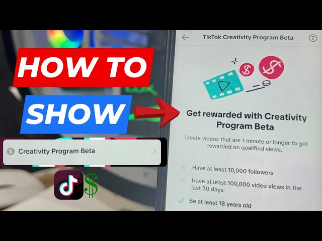 TikTok Creativity Program Beta Not Showing