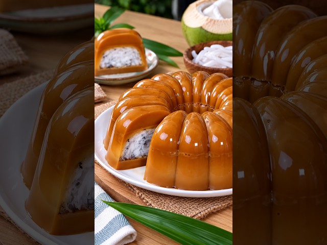 Cukup 1 Loyang Sudah Bisa Bikin Pudding Gula Merah Kelapa Muda #idejualan #resepmurah #cemilanenak