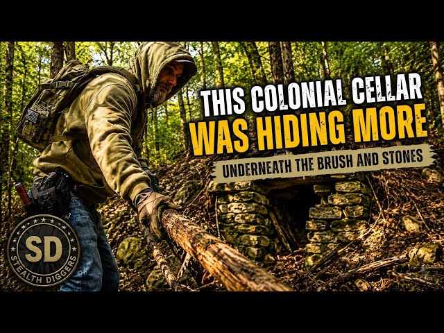 Crazy what you can find underneath the brush metal detecting cellar holes