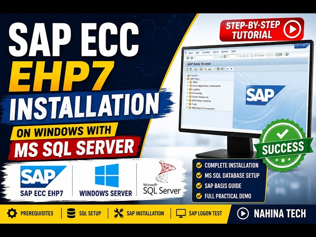 SAP ECC EHP7 Installation on Windows with MS SQL Server | Step-by-Step SAP Basis Tutorial