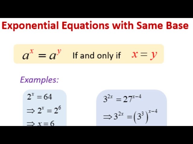 Exponential Equations 