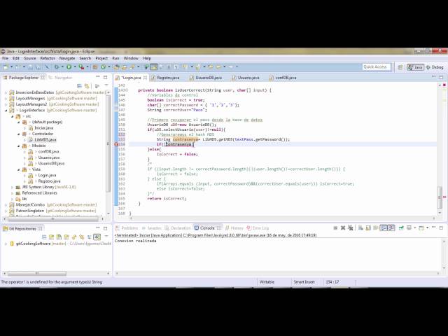 JAVA SWING  - Login Interface. Paso 8- TU PROFESOR - COOKING SOFTWARE