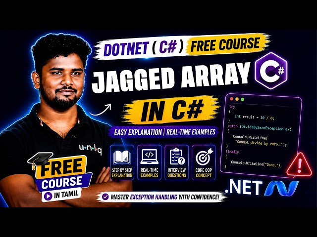 Dotnet C# Free Course 2026 | Ep 47 | C# Jagged Array  in Tamil