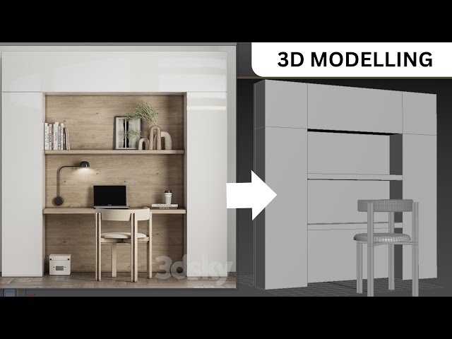 Building Realistic Furniture in 3ds Max | Modern Desk Full Process